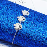 925 Sterling Silver Zircon Charm Bracelet for Girls