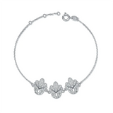 925 Sterling Silver Zircon Charm Bracelet for Girls