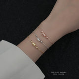 925 Sterling Silver Geometric Bracelet Women's Light Temperament Ins Jewelry