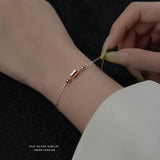 925 Sterling Silver Geometric Bracelet Women's Light Temperament Ins Jewelry