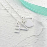 S925 Sterling Silver Heart Necklace Retro Fine Jewelry Party