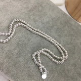 925 Sterling Silver Big Heart Necklace Retro Jewelry