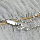 Sterling Silver Graffiti Heart Necklace Women Jewelry