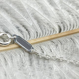 Sterling Silver Graffiti Heart Necklace Women Jewelry