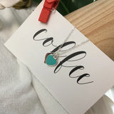 925 Sterling Silver Heart Necklace Retro Jewelry for Women