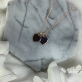 S925 Double Heart Necklace Women's Retro Jewelry