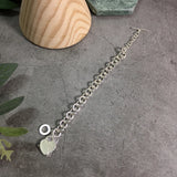 925 Silver Heart Bracelet for Women - Retro Jewelry Birthday Gift