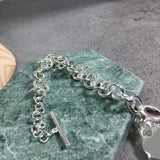 925 Silver Heart Bracelet for Women - Retro Jewelry Birthday Gift