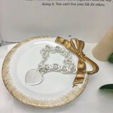 925 Silver Heart Bracelet Women's Retro Jewelry Birthday Gift