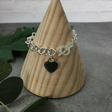 925 Silver Heart Bracelet for Women - Retro Jewelry Birthday Gift