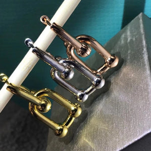 925 Sterling Silver Horseshoe U Earrings Female Fine Jewelry