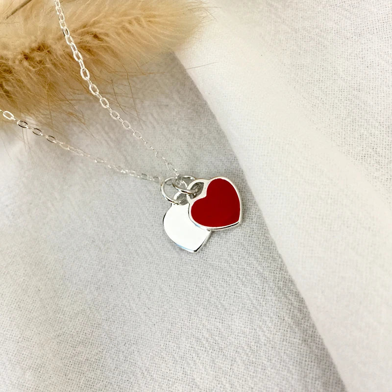925 Silver Heart Necklace Retro Jewelry Party