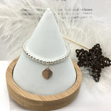 925 Silver Rose Heart Bracelet Retro Jewelry Gift