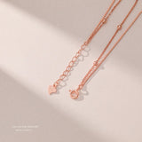 925 Silver Double-Layer Cherry Blossom Bracelet with Diamonds