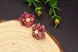 925 Silver Pearl Flower French Earrings Sweet Retro Style