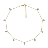 S925 Sterling Silver Zircon Collarbone Chain Necklace