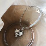 Angel Love Pearl Bracelet 925 Sterling Silver Ins Student Couple Female Bracelet