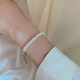Angel Love Pearl Bracelet 925 Sterling Silver Ins Student Couple Female Bracelet