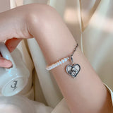Angel Love Pearl Bracelet 925 Sterling Silver Ins Student Couple Female Bracelet