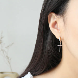 Sterling Silver Cross Earrings - Hypoallergenic Jewelry for Women