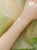 925 Silver Ginkgo Leaf Bracelet for Girlfriend - All-Match Charm