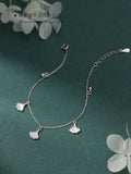 925 Silver Ginkgo Leaf Bracelet for Girlfriend - All-Match Charm