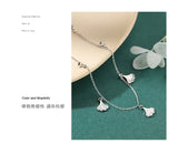 925 Silver Ginkgo Leaf Bracelet for Girlfriend - All-Match Charm
