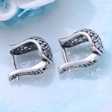 925 Sterling Silver Woman Earrings Retro Lady Ear Clip