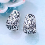 925 Sterling Silver Woman Earrings Retro Lady Ear Clip