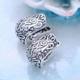 925 Sterling Silver Woman Earrings Retro Lady Ear Clip