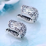 925 Sterling Silver Woman Earrings Retro Lady Ear Clip