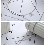 925 Sterling Silver Love Mixed Smile Necklace for Women