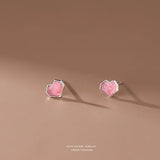 925 Sterling Silver Love Earrings Flash Sweet All-Match Jewelry