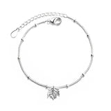 Sterling Silver Maple Leaf Bracelet for Women
