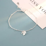 Sterling Silver Maple Leaf Bracelet for Women