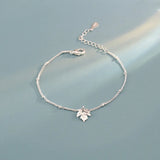 Sterling Silver Maple Leaf Bracelet for Women