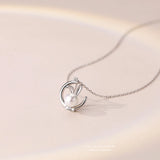S925 Moon Rabbit Pearl Necklace High-End Pendant Jewelry
