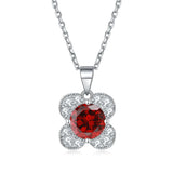 925 Silver Flower Necklace December Birthstone