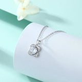 925 Silver Necklace December Birthstone Flower Shape