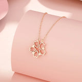 Sterling Silver Rose Love Necklace for Women