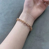 925 Sterling Silver Horseshoe U Bracelet Women's Retro Jewelry