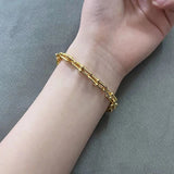 925 Sterling Silver Horseshoe U Bracelet Women's Retro Jewelry