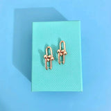 925 Sterling Silver Horseshoe U Earrings Female Retro Jewelry
