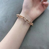 925 Sterling Silver Horseshoe Zircon Bracelet Retro Jewelry