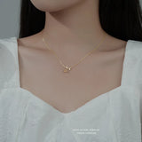 925 Silver Rose Necklace Romantic Small Fresh Collarbone Chain Jewelry