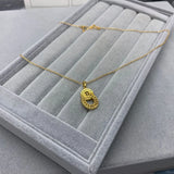 925 Silver Crystal Double Ring Necklace for Women