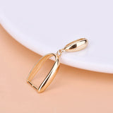 925 Sterling Silver Inverted Buckle Pendant for DIY Jade Jewelry