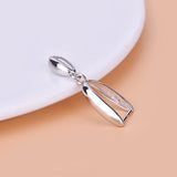 925 Sterling Silver Inverted Buckle Pendant for DIY Jade Jewelry