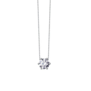 925 Sterling Silver Single Diamond Necklace Female INS Light Collarbone Chain