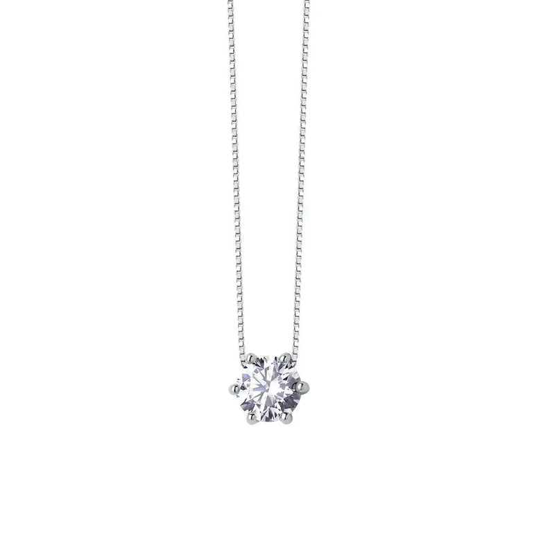 925 Sterling Silver Single Diamond Necklace Female INS Light Collarbone Chain